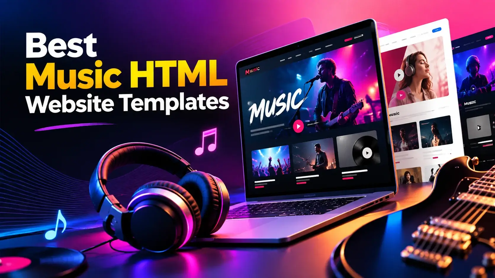 Best Music HTML Website Templates for Musicians & Bands