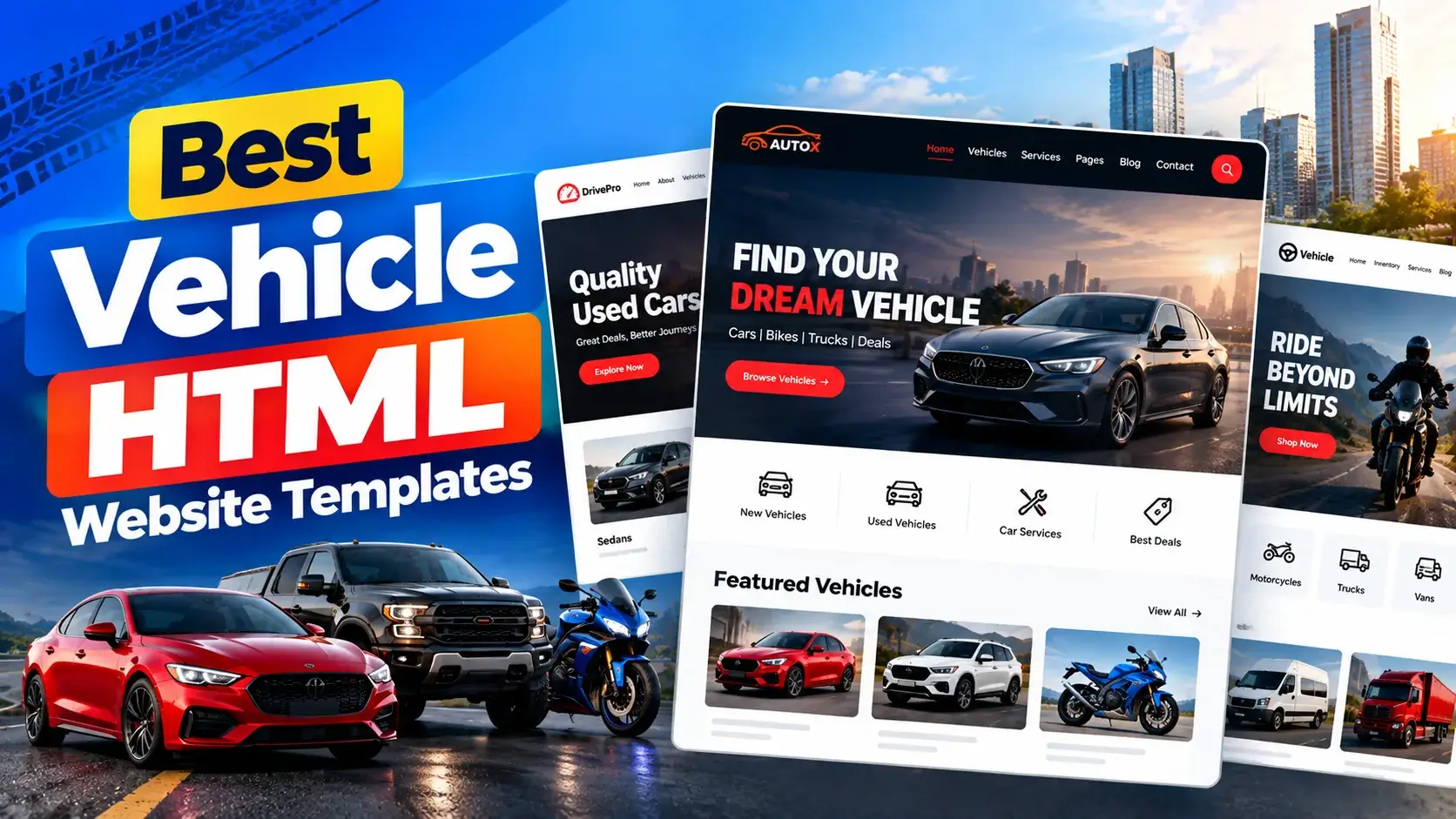 Best Vehicle HTML Website Templates for 2026