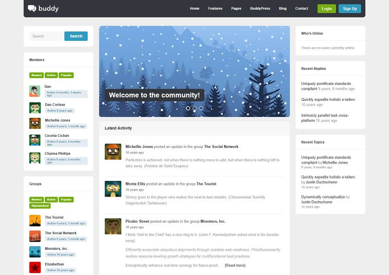 Buddy BB Press WordPress Theme