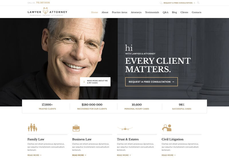 Lexoria Lawyer WordPress Theme