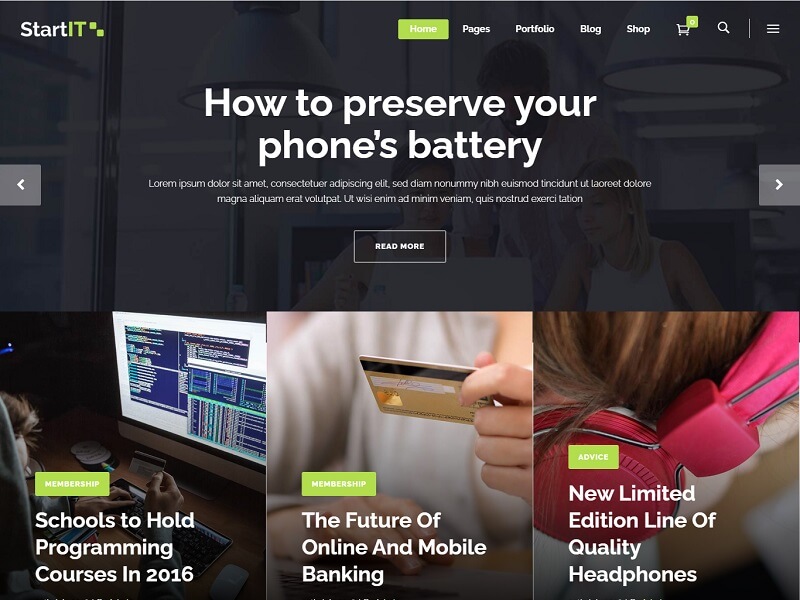 Startit Landing Page WordPress Theme