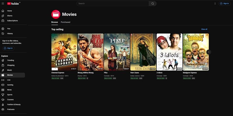 YouTube Movies: Movierulz Alternative