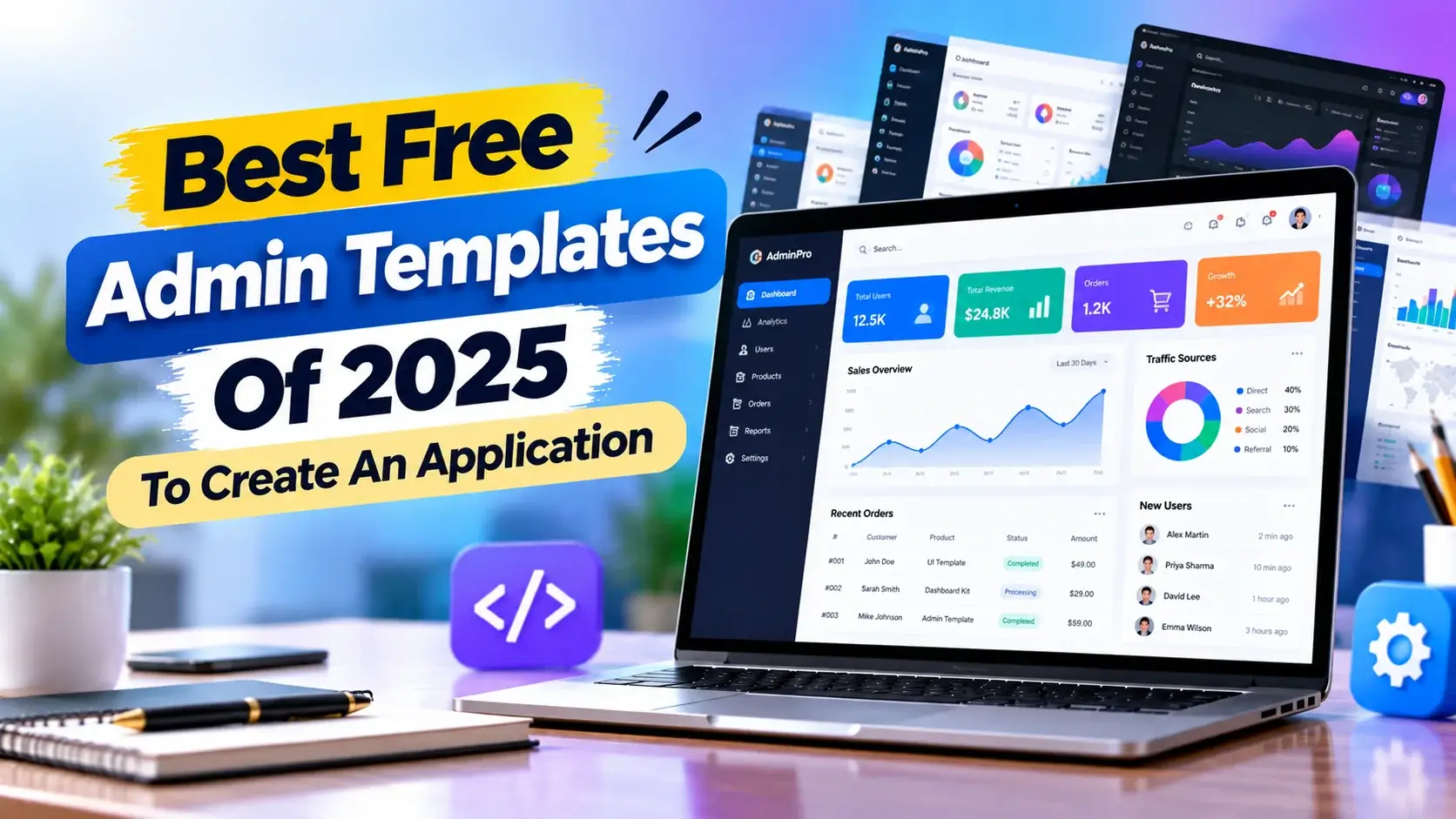 Best Free Admin Templates of 2026 to Build Applications