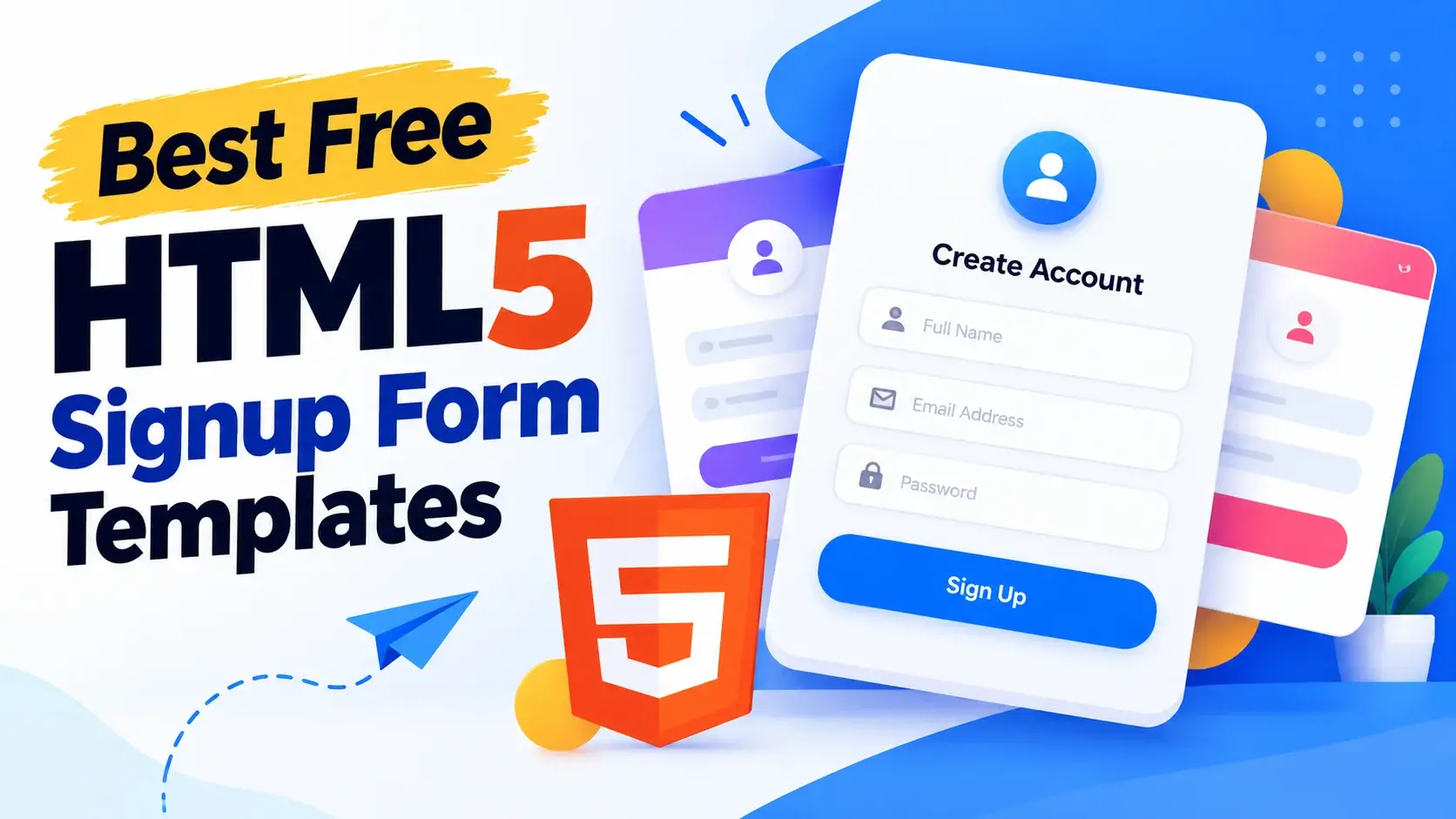 Best Free HTML5 Signup Form Templates for Websites