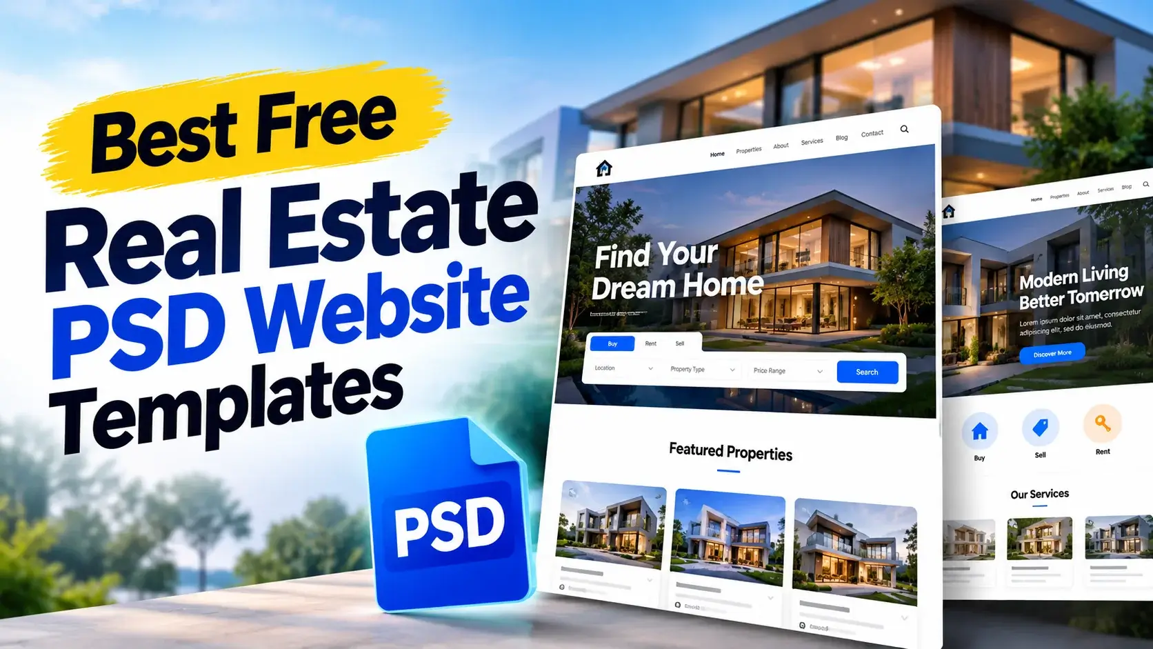 Best Free Real Estate PSD Website Templates