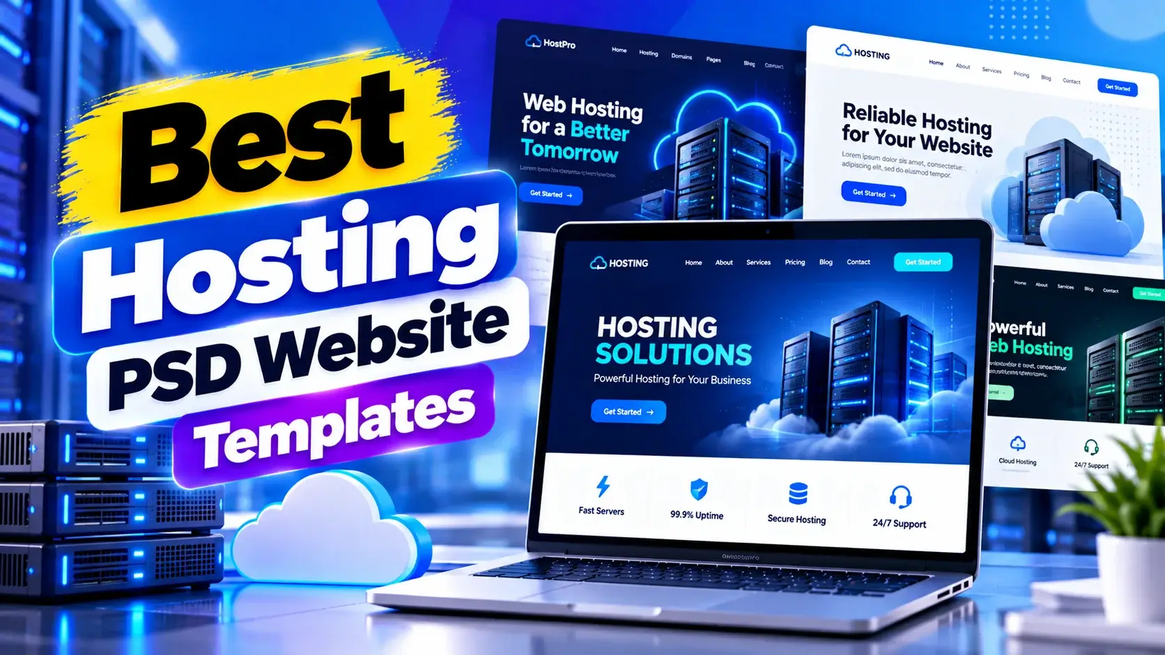 Best Hosting PSD Website Templates for Web Designers