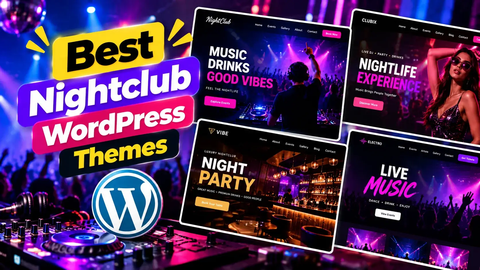 Best Nightclub WordPress Themes for Clubs & Party Websites
