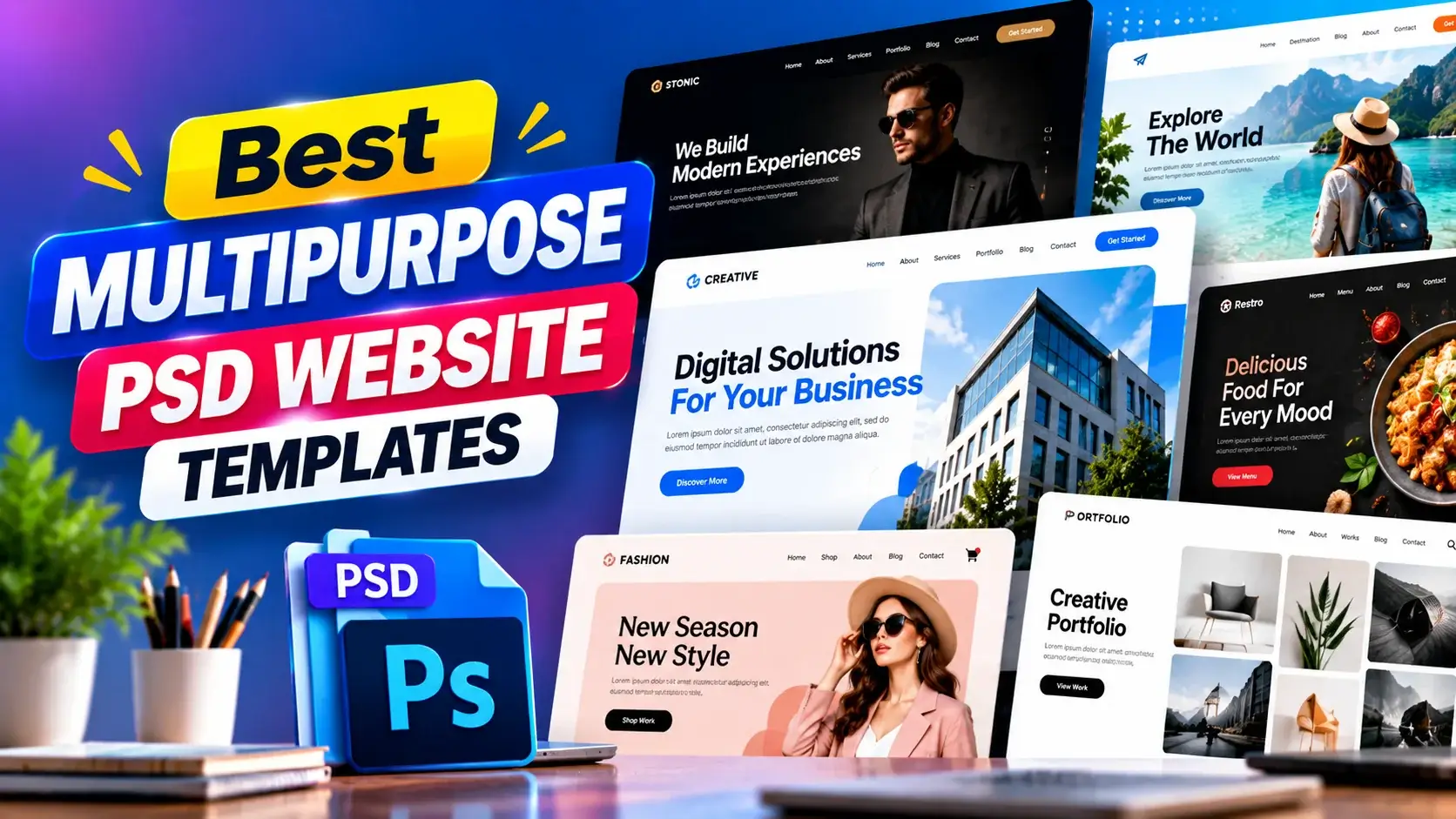 Best Multipurpose PSD Website Templates for Modern Designs