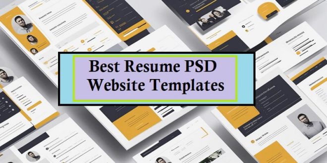 Resume PSD Website Templates