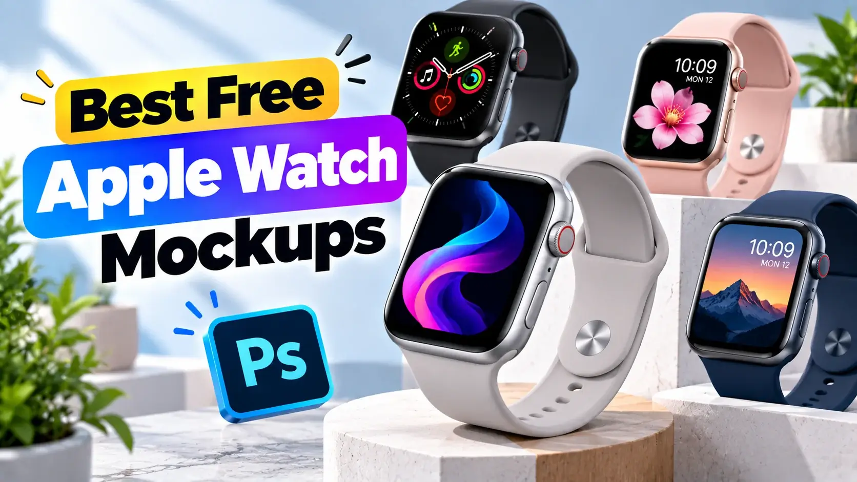 25 Best Free Apple Watch Mockups for Designers