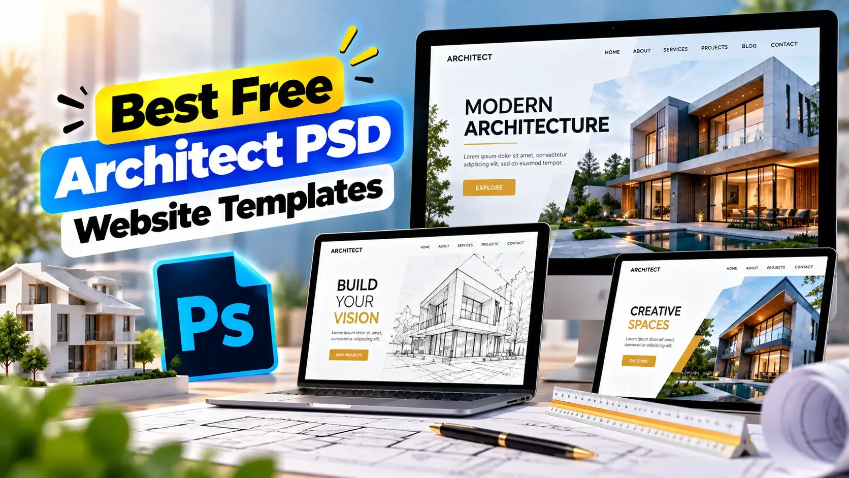 Best Free Architect PSD Website Templates