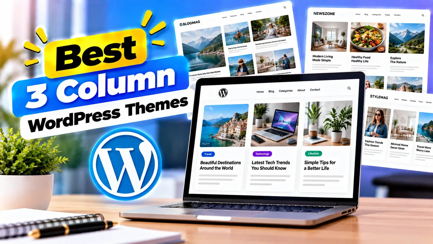 18 Best 3 Column WordPress Themes for Modern Websites