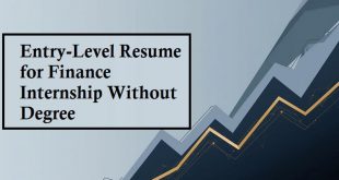 Entry-Level Resume for Finance Internship Without Degree