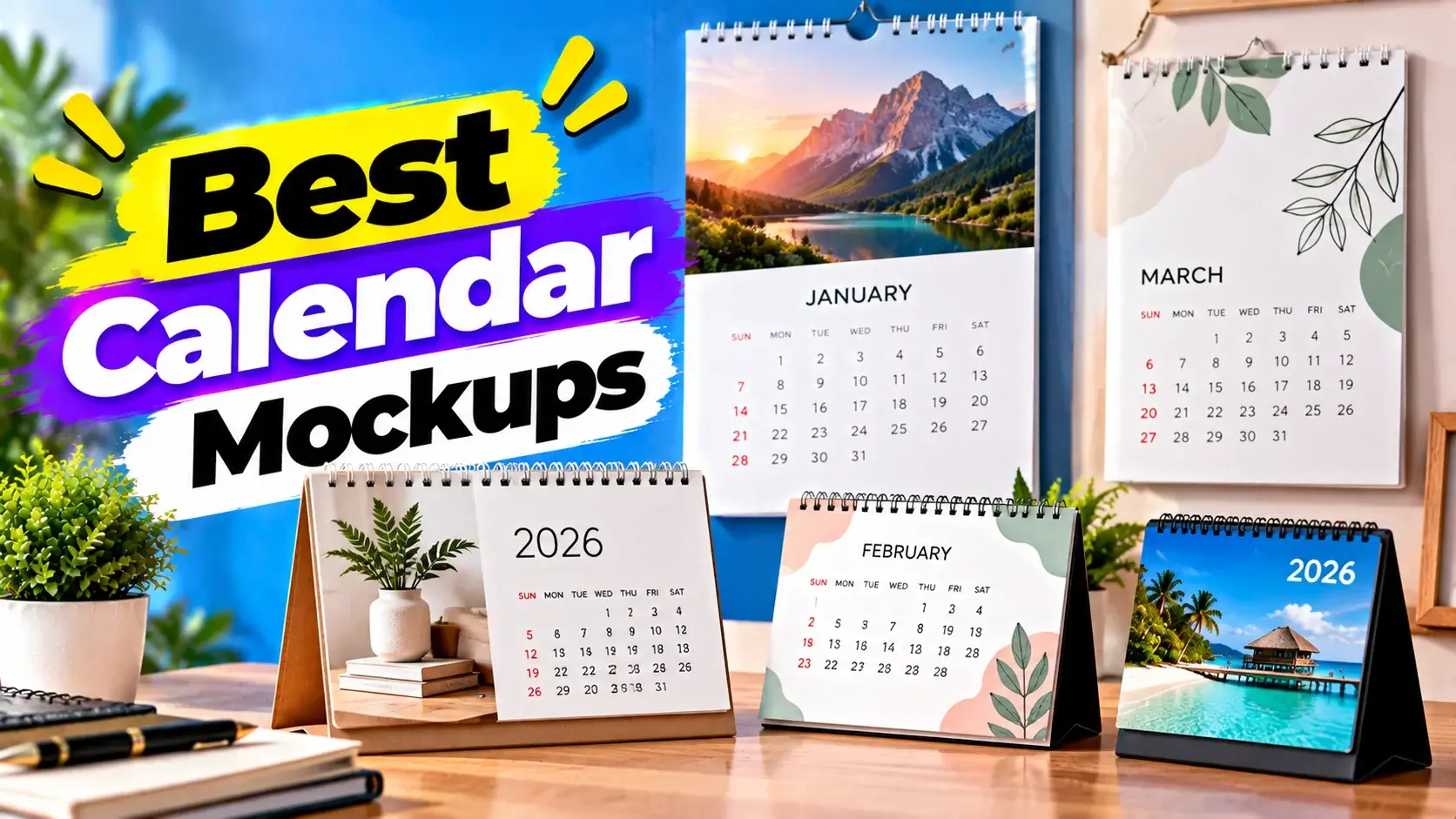 Best Calendar Mockups for Creative Designs