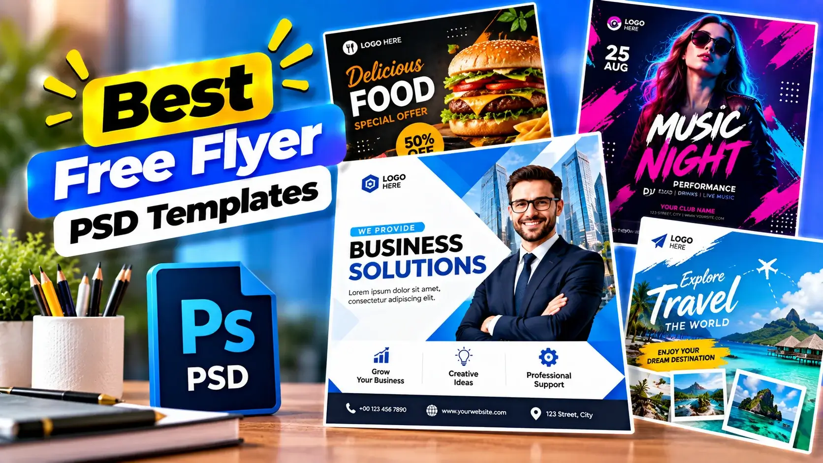 Best Free Flyer PSD Templates for Creative Designs