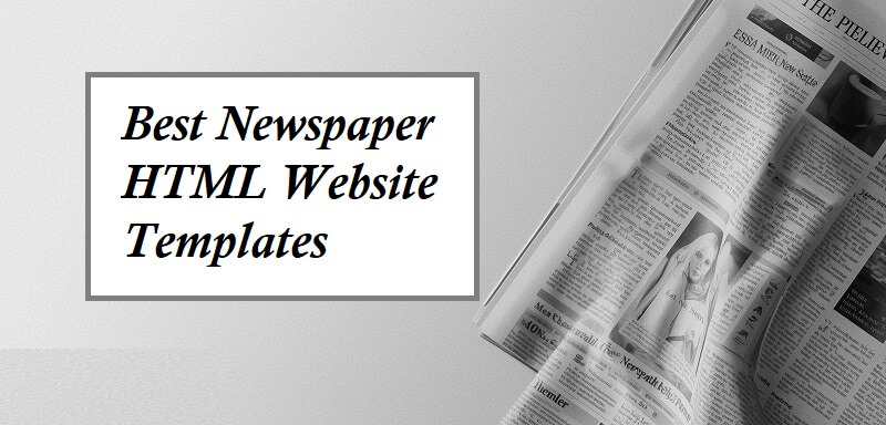 Newspaper HTML Website Templates