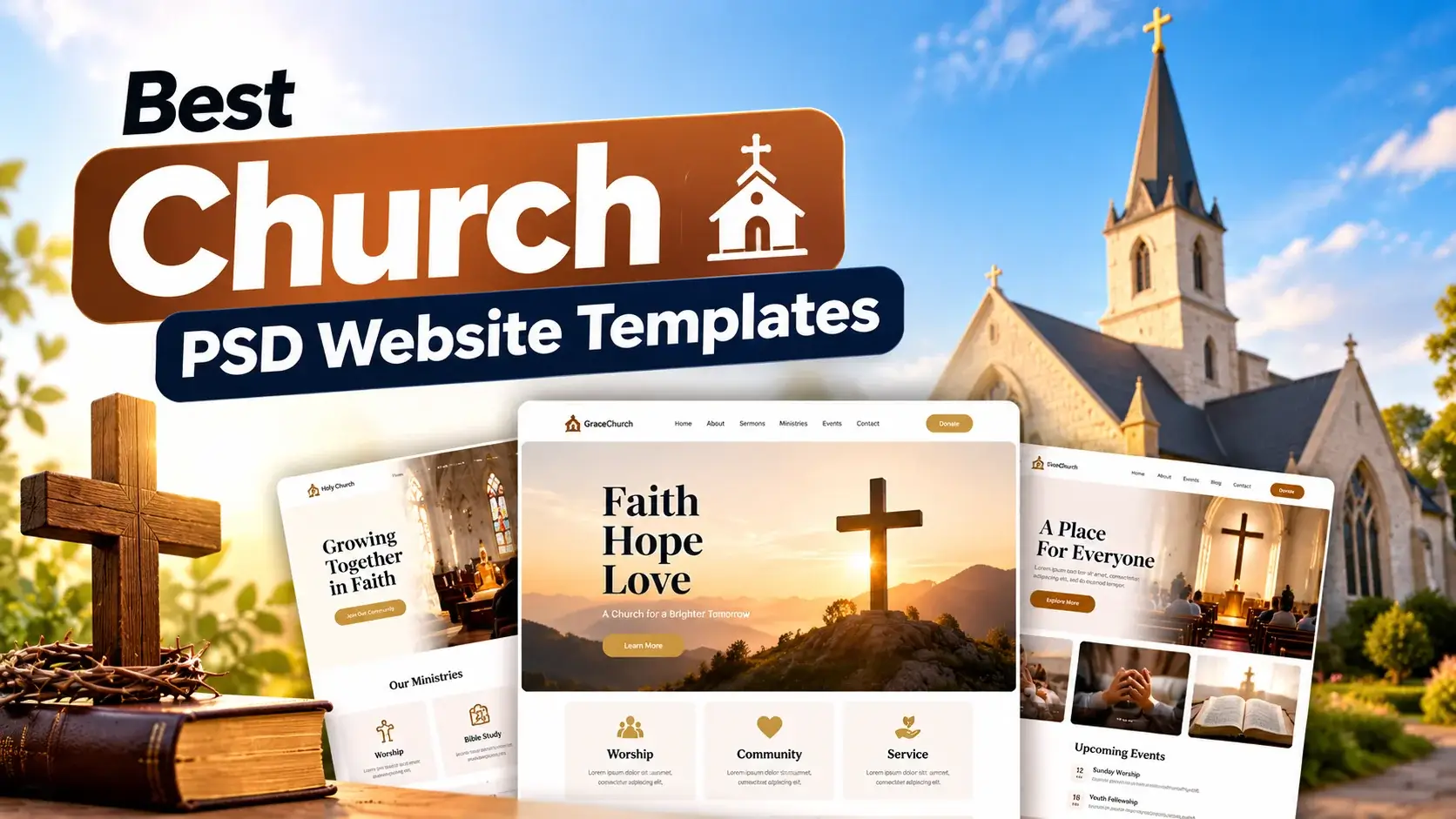 Best Church PSD Website Templates for Modern Church Websites