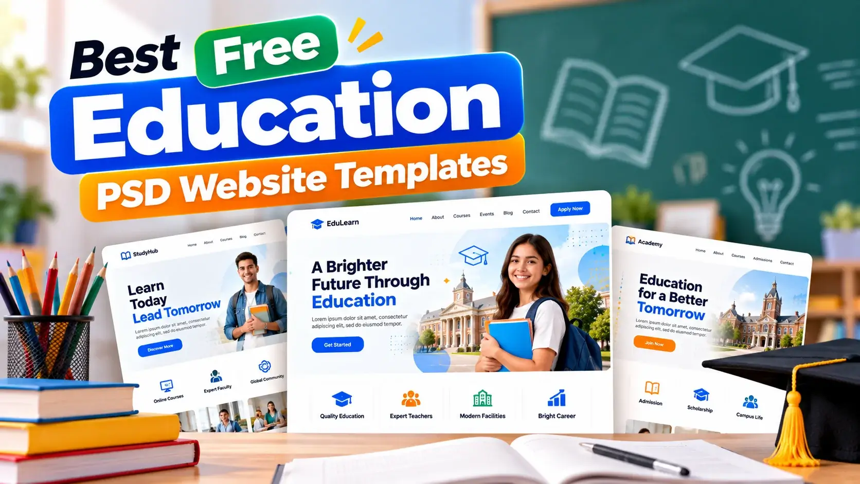 Best Free Education PSD Website Templates for Modern Websites