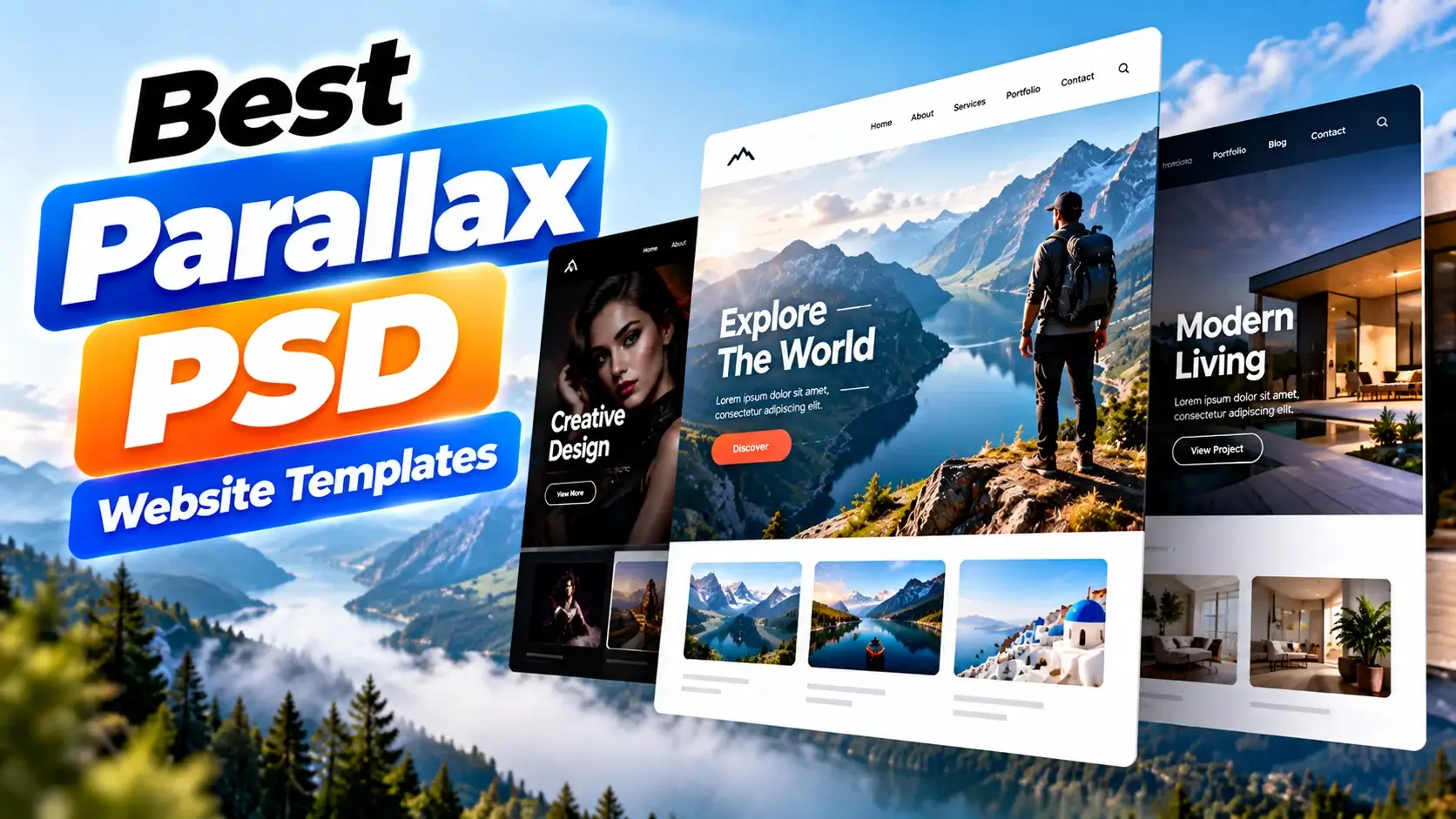 Best Parallax PSD Website Templates for Modern Websites