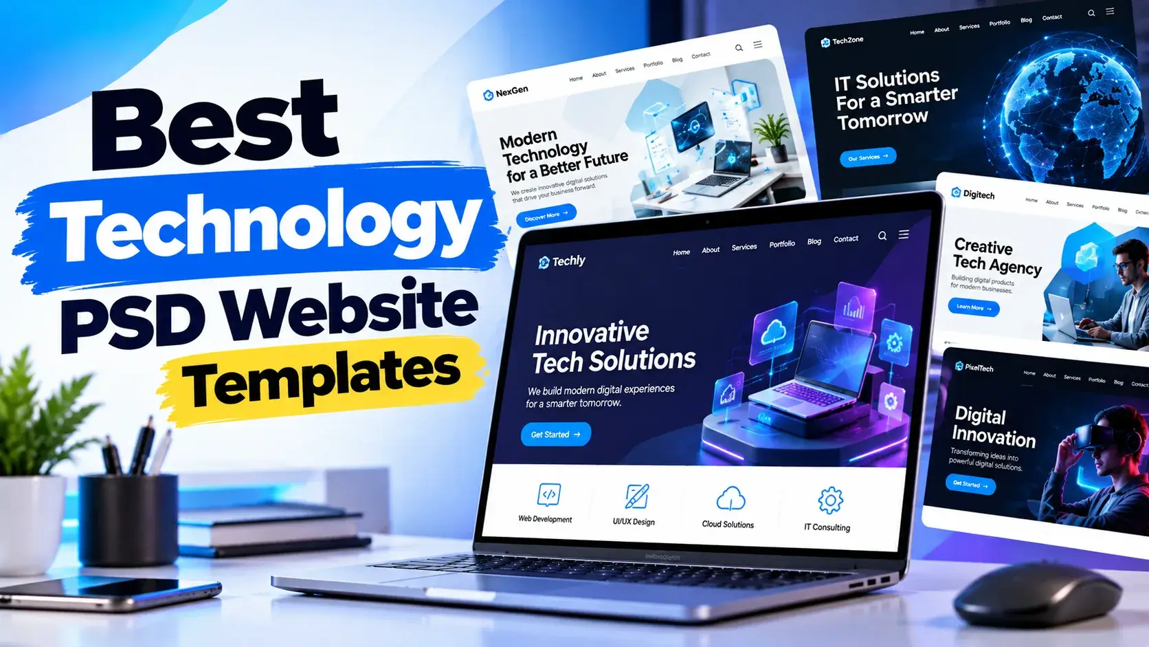 Best Technology PSD Website Templates for Modern Websites