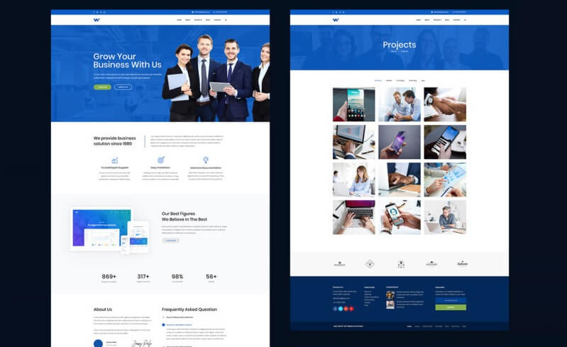 22 Best Free Business PSD Website Templates 2025 Business Web PSD Template
