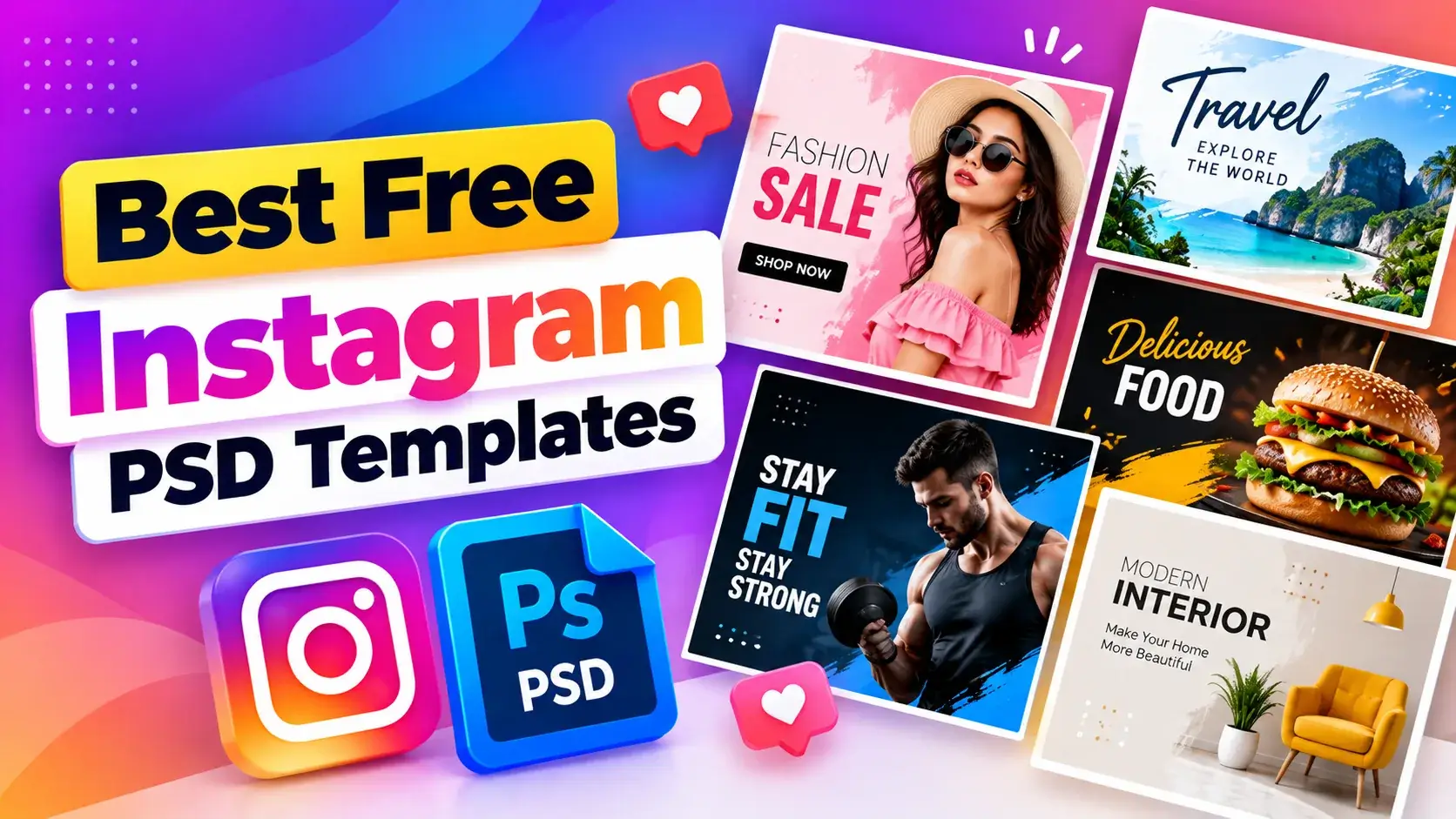 Best Free Instagram PSD Templates for Creative Posts 2026
