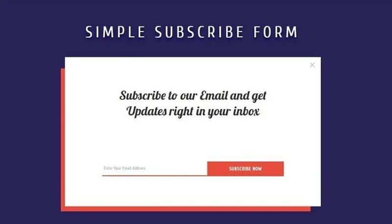 Subscribe Form: Free HTML5 Form Template