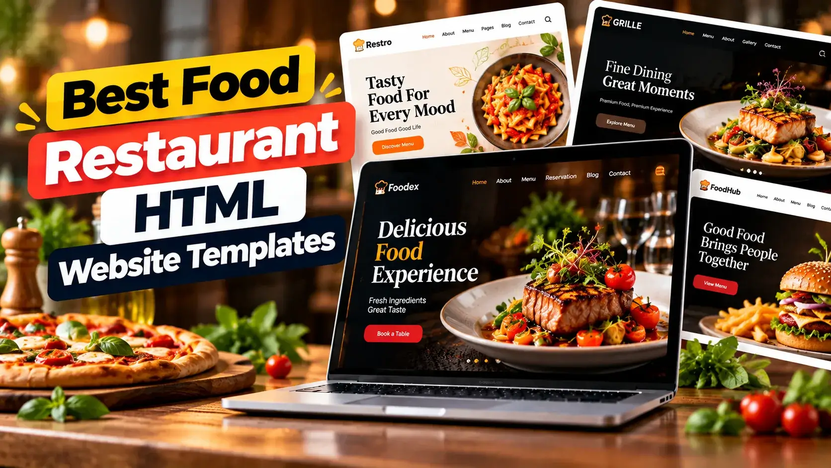 Best Food Restaurant HTML Website Templates 2026