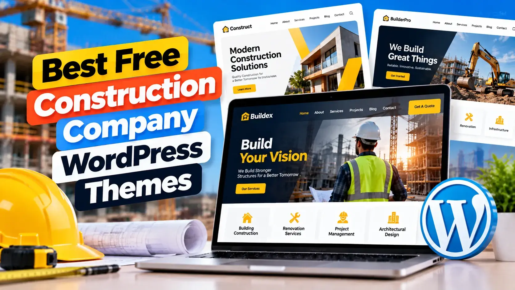 Best Free Construction Company WordPress Themes 2026